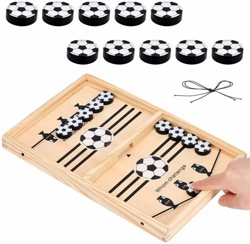 Table Battle Board Game Fast Sling Puck Game Paced Wooden Table Hockey Winner Games Interactive Chess Toys Gifts for Family