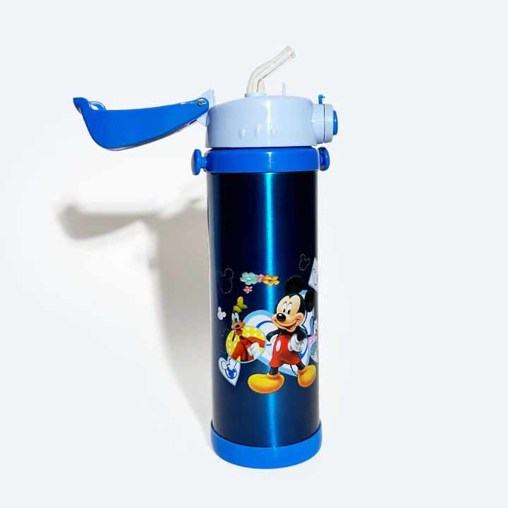 Mickey Mouse Stainless Straw Water Bottle