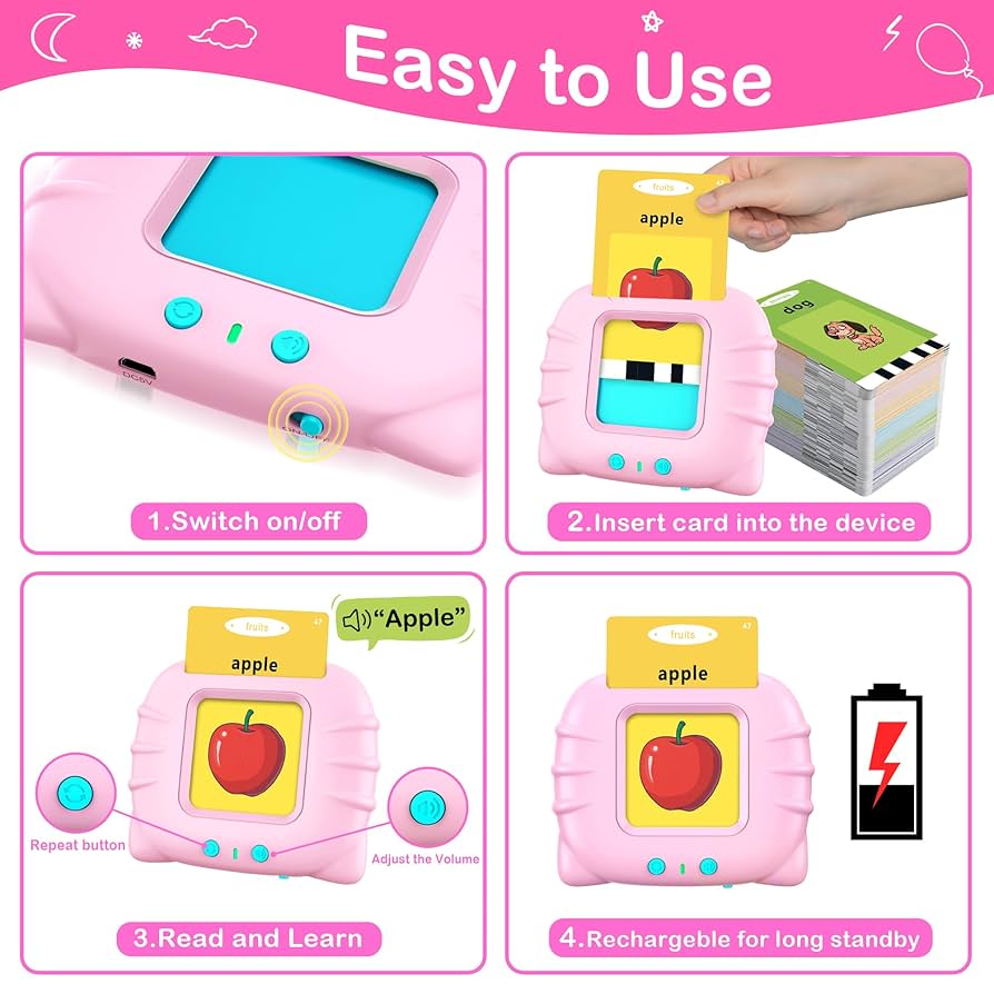 Talking Flash Cards Educational Toy | Early Education Learning Device