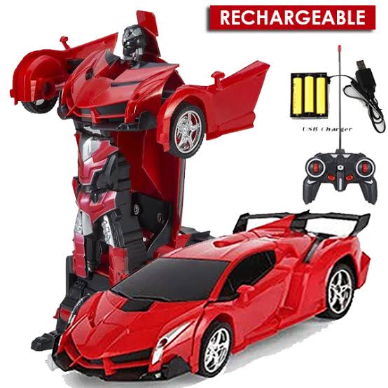 Rc Transformer Lamborghini Car Toy Remote Control Rechargeable 2 IN 1 Robot Car