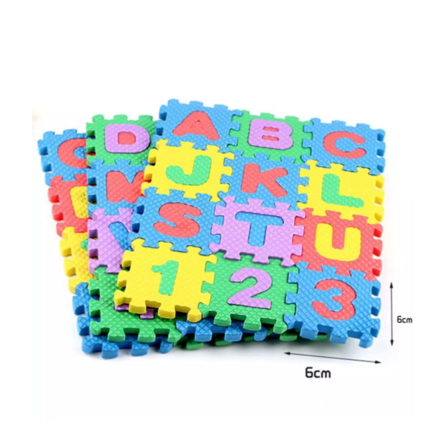 Kids 36 Pieces Interlocking Learning Puzzle Foam Mat Tiles with Alphabets and Numbers for Kids Mat