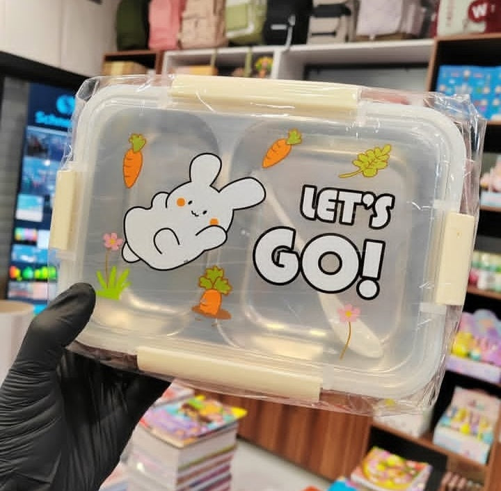 Stainless Steel Lunch Box – Let’s Go Rabbit Edition 🐰