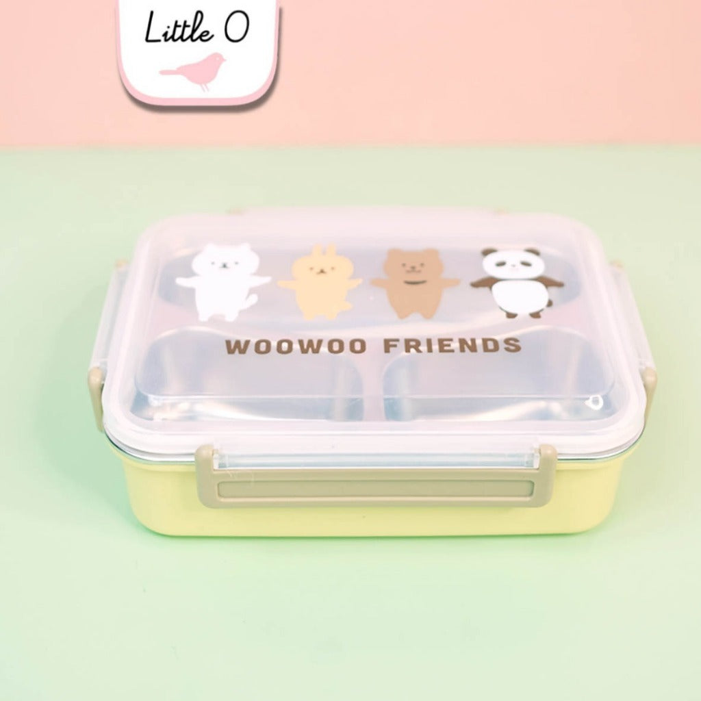Stainless Steel Lunch Box – Woowoo Friends Edition 🐻🍱