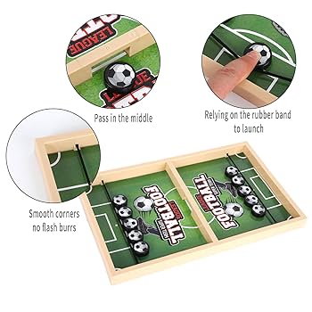 Table Battle Board Game Fast Sling Puck Game Paced Wooden Table Hockey Winner Games Interactive Chess Toys Gifts for Family