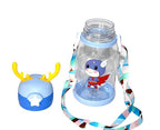 BPA-Free Cartoon-Designed Reusable Plastic Sipper Water Bottle