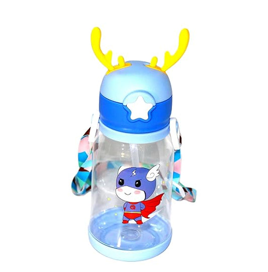 BPA-Free Cartoon-Designed Reusable Plastic Sipper Water Bottle