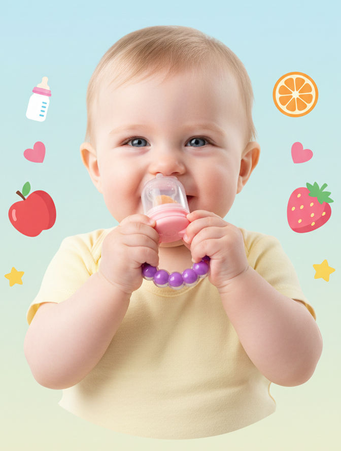 Food Pacifier with Rattle