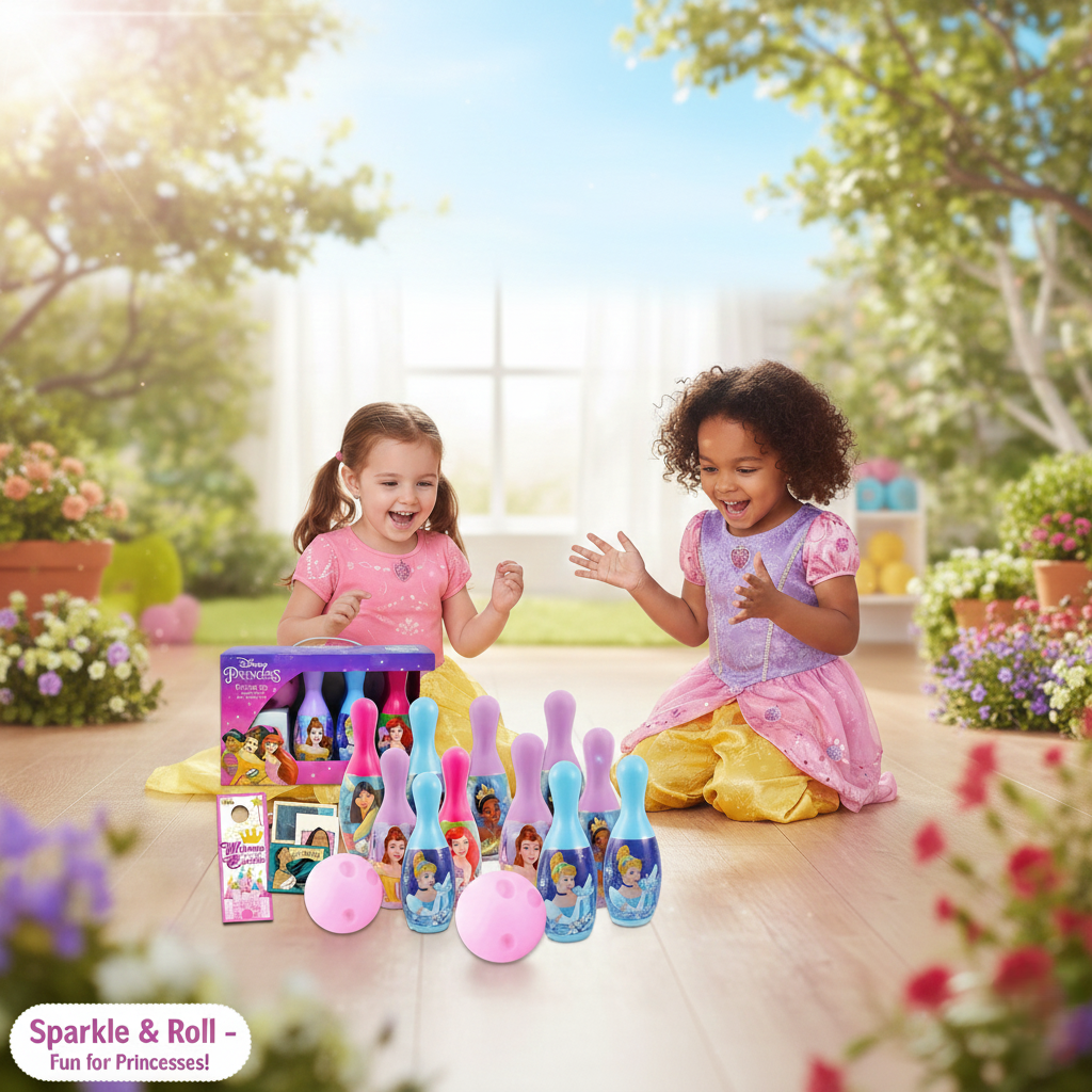 Bowling game for kids - indoor activity playing - 6 bowling pins 2 balls