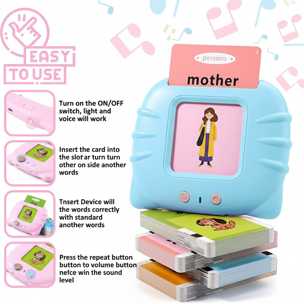 Talking Flash Cards Educational Toy | Early Education Learning Device