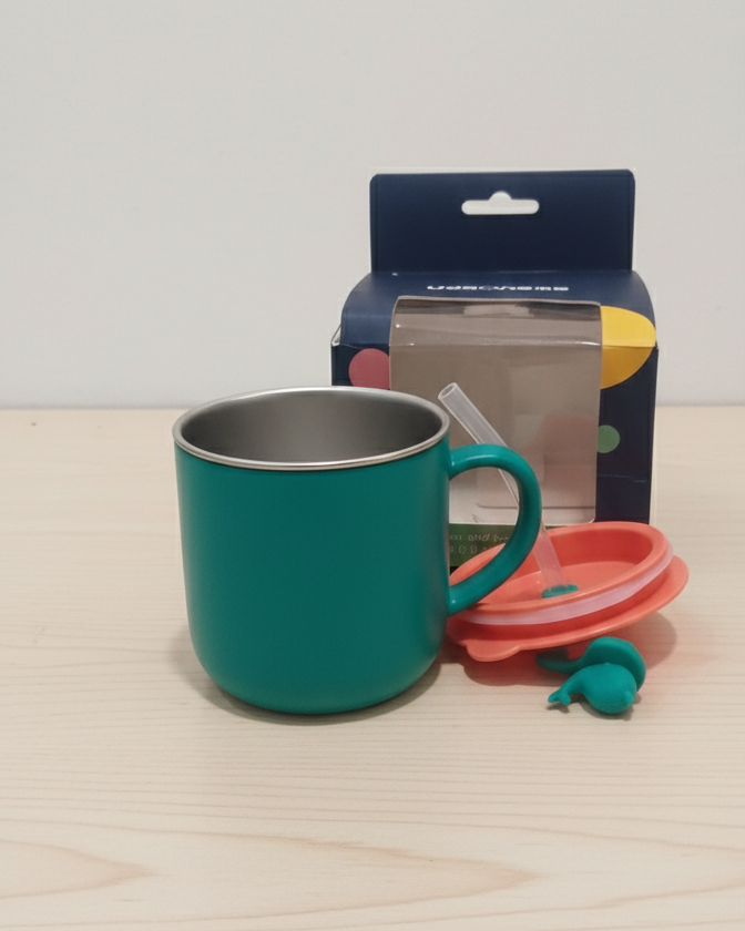UdaOne Stainless Steel Kids Straw Cup 6M+ |