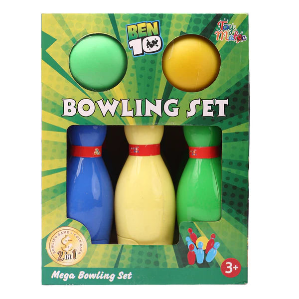 Bowling game for kids - indoor activity playing - 6 bowling pins 2 balls