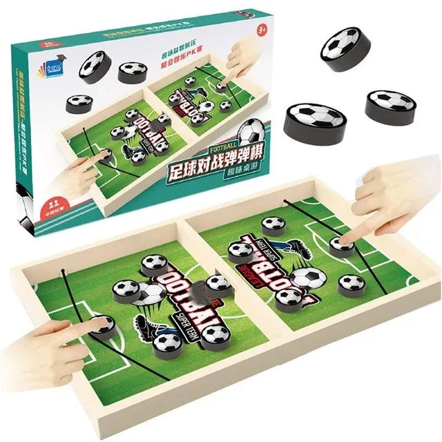 Table Battle Board Game Fast Sling Puck Game Paced Wooden Table Hockey Winner Games Interactive Chess Toys Gifts for Family