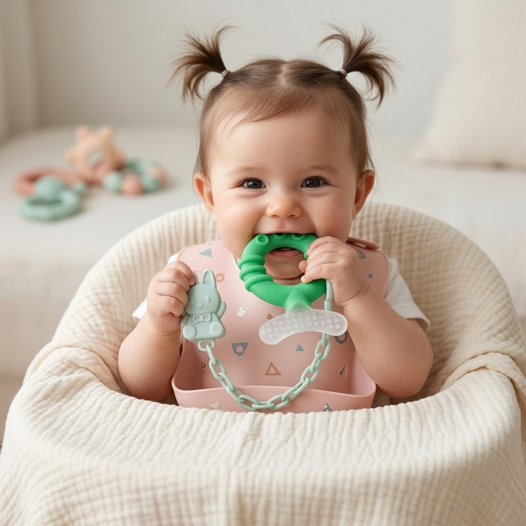 Sillicone Teether with chain
