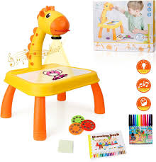 Kids Painting & Drawing Projector Table Set