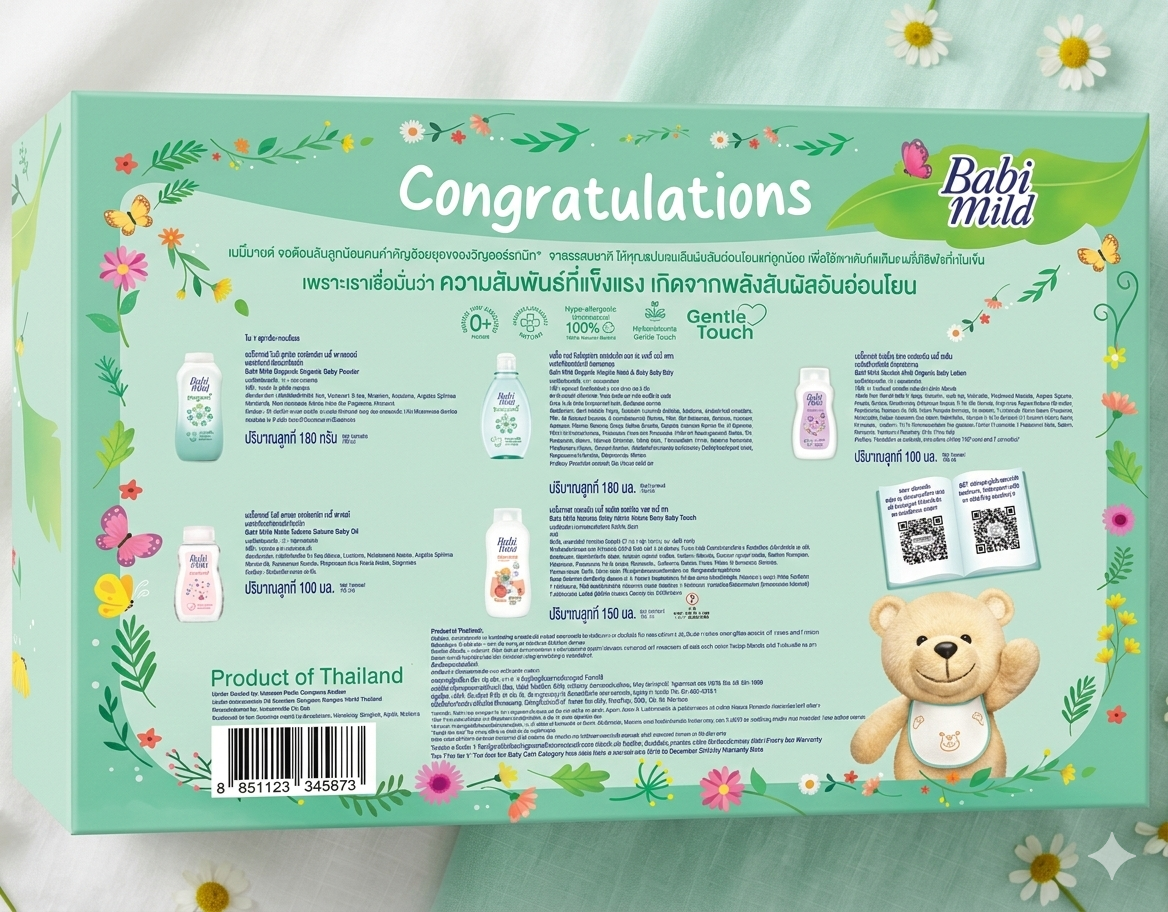 Babi Mild The Natural Baby Gift Set, 5-Pack (Large)