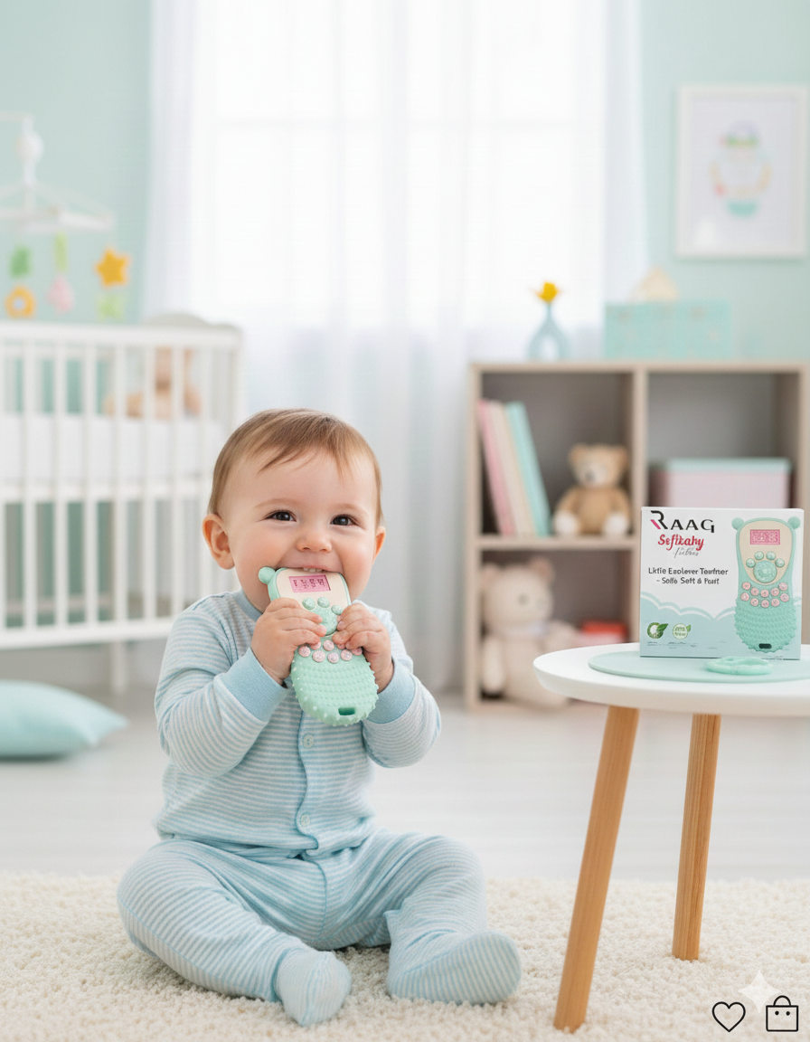 Baby Silicone Teether (Mobile Phone Shape)