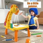 Kids Painting & Drawing Projector Table Set