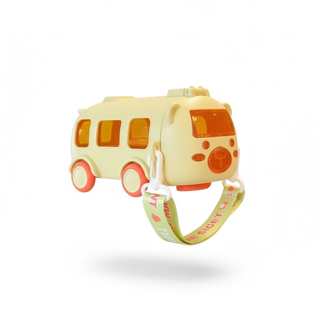 🚌 Cute Bus Shape Water Bottle – Fun, Safe & Easy to Carry