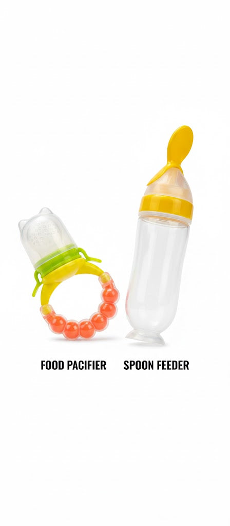 Spoon Feeder with  Stand & Rattle Food Pacifier