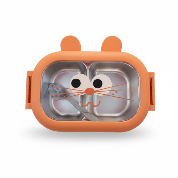 Stainless Steel Bento Lunch Box – Cute Cat Edition