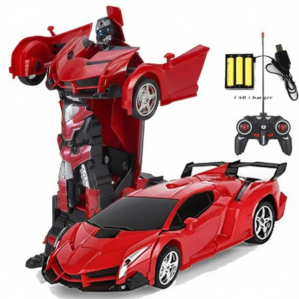 Rc Transformer Lamborghini Car Toy Remote Control Rechargeable 2 IN 1 Robot Car