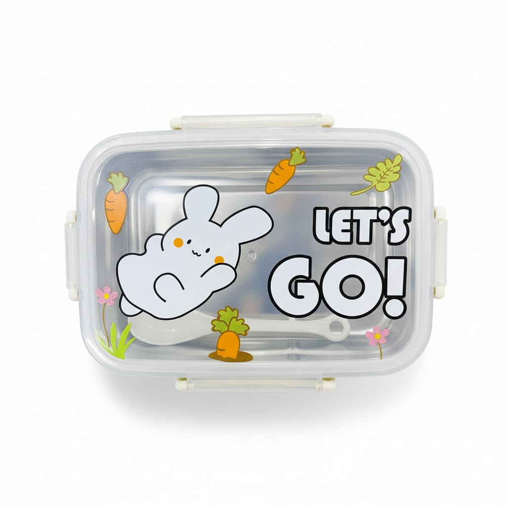 Stainless Steel Lunch Box – Let’s Go Rabbit Edition 🐰